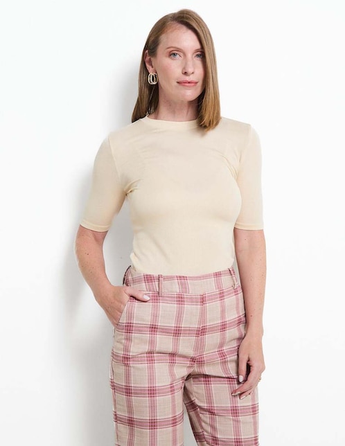 Playera manga corta Liz&Co by Liz Claiborne cuello redondo para mujer