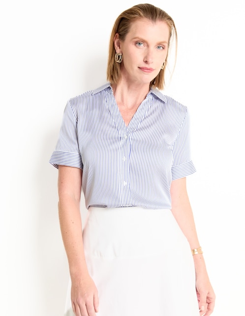 Blusa manga corta para mujer