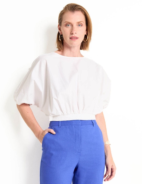 Blusa manga al codo para mujer 1