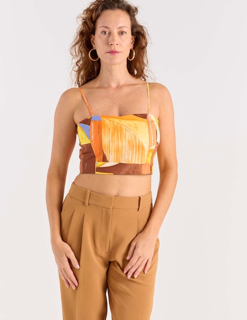 Top escote cuadrado tirante ajustable 1