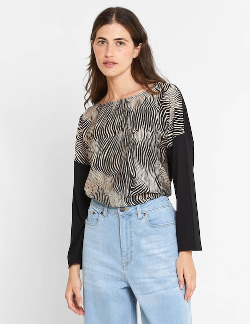 Blusa manga larga para mujer