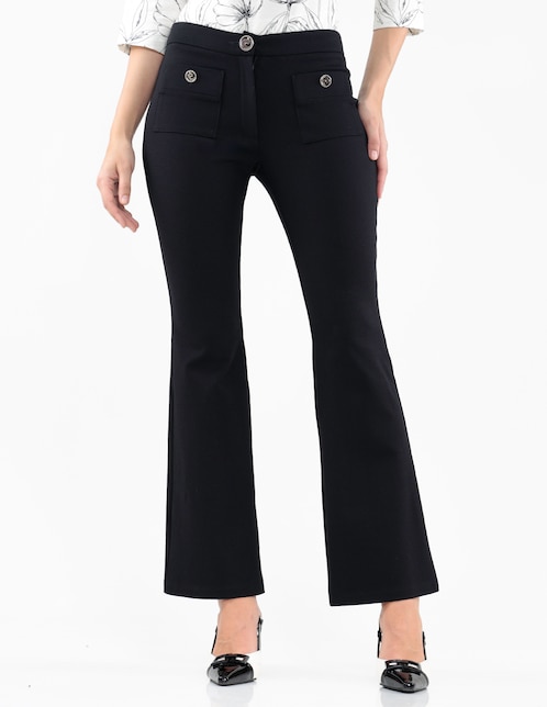 Pantalón flare regular para mujer 1