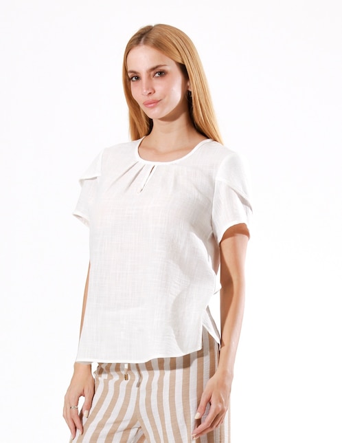 Blusa manga corta para mujer