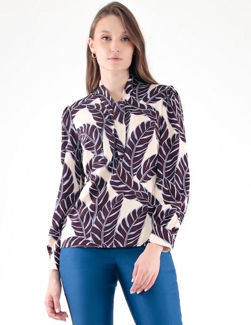 Blusa manga larga para mujer
