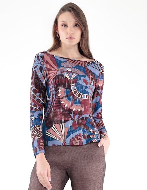 Blusa manga larga para mujer