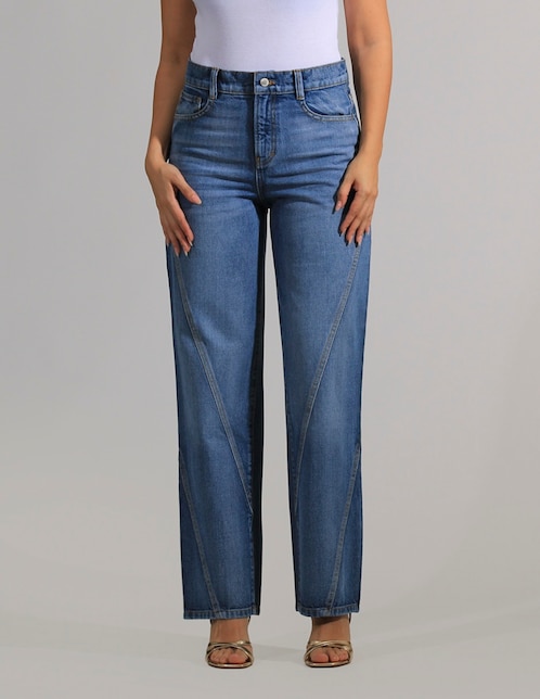 Jeans straight Oh Pomp para mujer