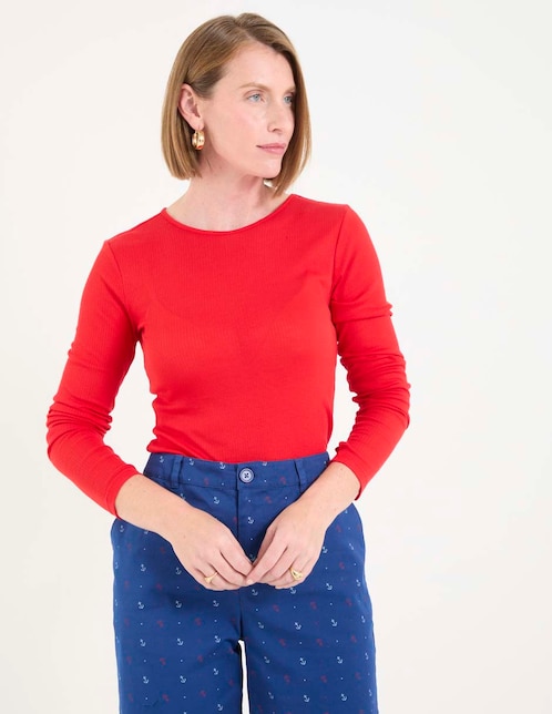 Blusa manga larga para mujer