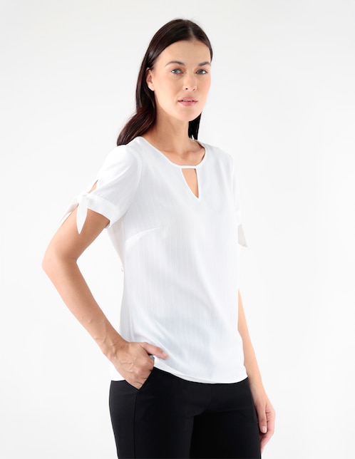 Blusa manga corta para mujer