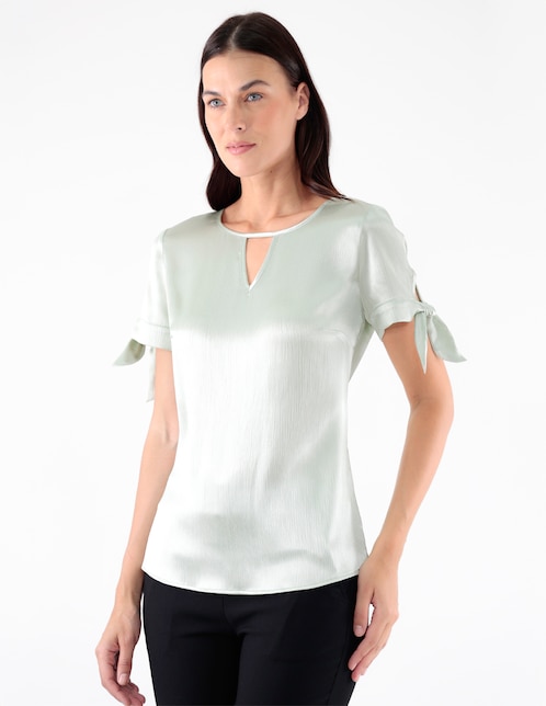 Blusa manga corta para mujer