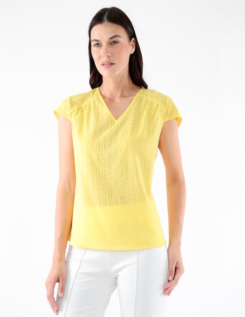 Blusa manga corta para mujer