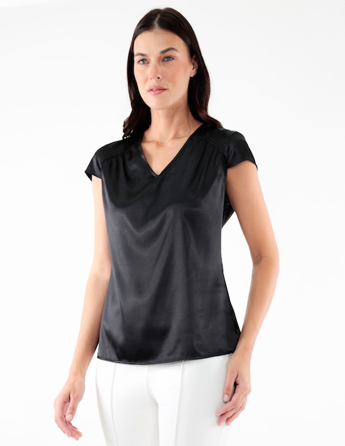Blusa manga corta para mujer