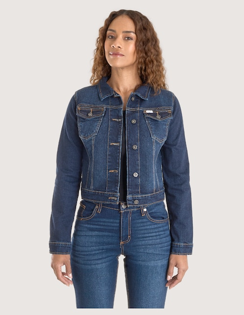 Chamarra denim de mezclilla para mujer 1