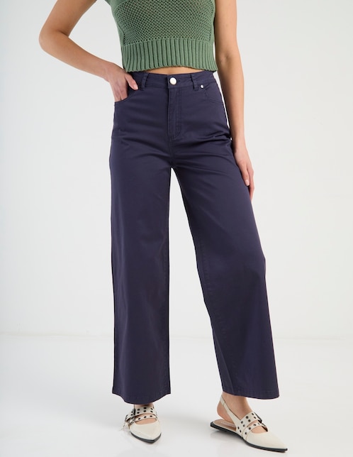 Pantalón relaxed wide leg para mujer 1
