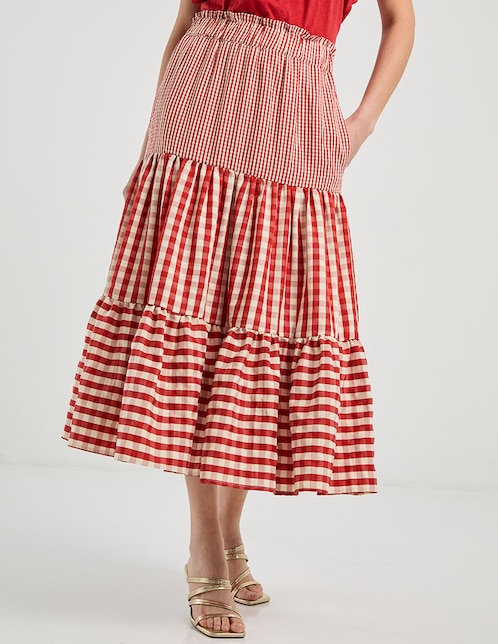 Falda crop a la cintura alta 1
