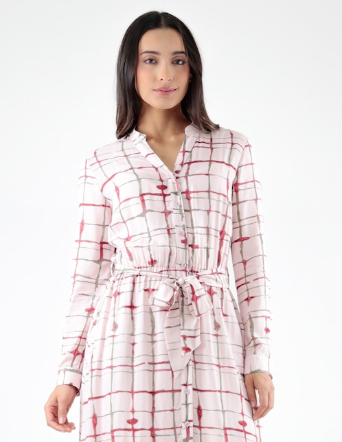 Vestido largo casual Blossom Pink para mujer 1