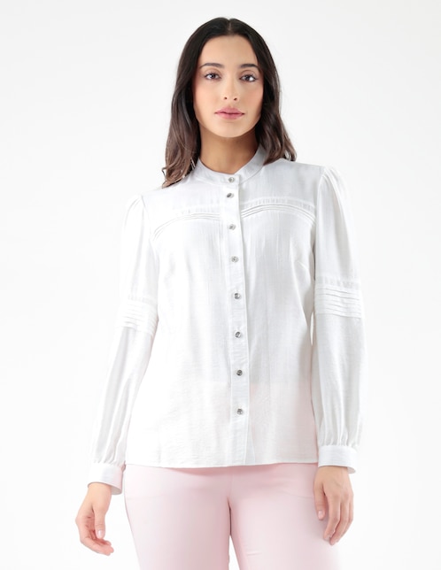 Blusa camisersa Blossom Pink manga larga para mujer 1
