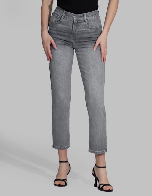 Jeans slim cintura alta para mujer 1