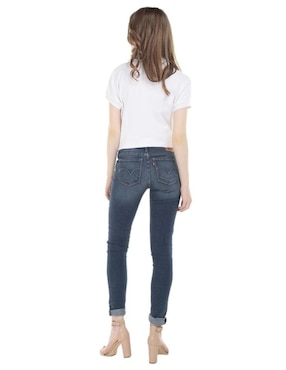 Jeans skinny Levi´s lavado 711 obscuro corte cadera para mujer