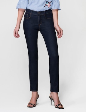 Jeans Straight Oh Pomp! Corte Cintura Alta Para Mujer