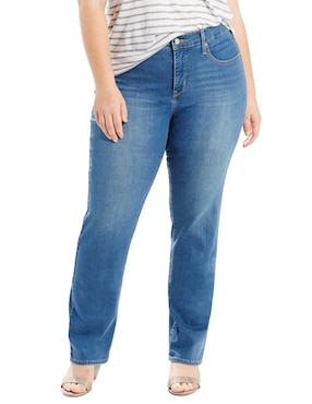 Jeans straight Levi´s lavado degradado corte cintura alta para mujer