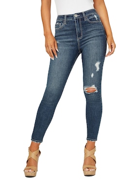 Jeans Skinny Guess Eco Simmone Corte Cintura Para Mujer