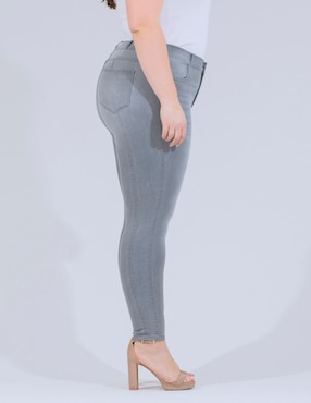 Jeans skinny Oh Pomp! corte cintura alta para mujer