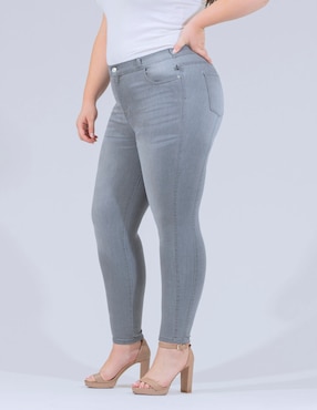 Jeans skinny Oh Pomp! corte cintura alta para mujer