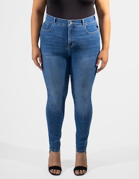 Jeans Skinny Oh Pomp Corte Cintura Alta Para Mujer