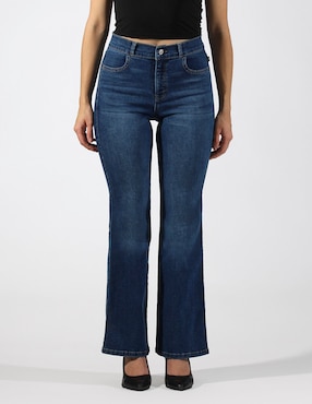 Jeans Flare Oh Pomp! Corte Cintura Alta Para Mujer