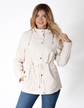 Gabardina Con Capucha Jean Parell Para Mujer