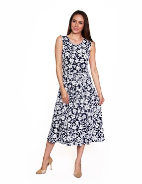 Vestido Midi Casual Hollywood Para Mujer