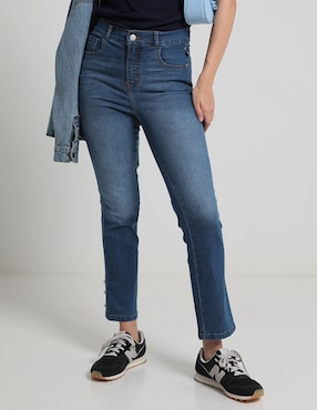 Jeans Skinny Oh Pomp Corte Cintura Alta Para Mujer