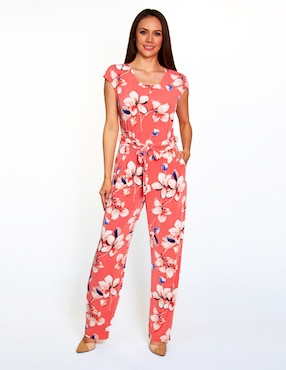 Jumpsuit Hollywood Casual Estampado Floral Para Mujer