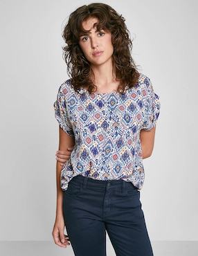 Blusa Valeria By Trucco Manga Corta Para Mujer