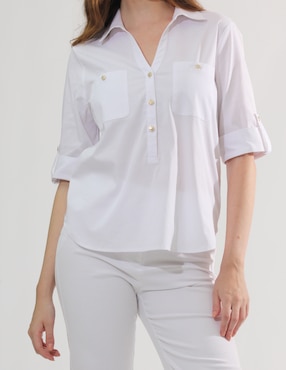 Blusa Bliss By Oh Pomp Manga Al Codo Para Mujer