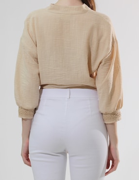 Blusa Bliss By Oh Pomp manga 3/4 para mujer