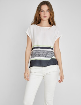 Blusa manga corta para mujer