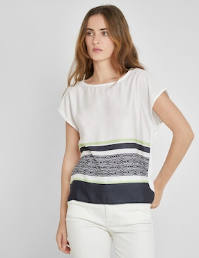 Blusa manga corta para mujer