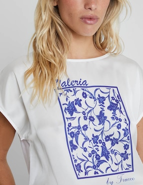 Blusa manga corta para mujer
