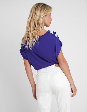 Blusa manga corta para mujer
