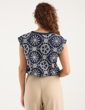 Blusa manga corta para mujer