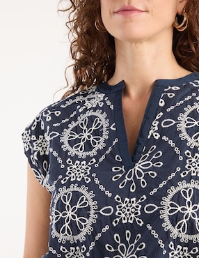 Blusa manga corta para mujer