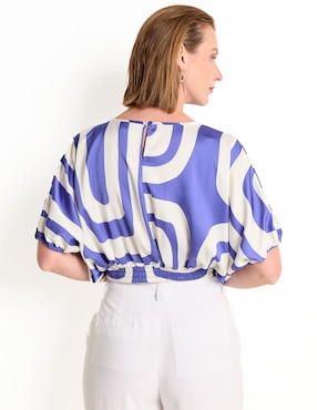 Blusa manga al codo para mujer