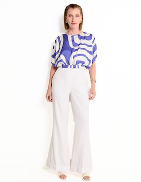 Blusa manga al codo para mujer