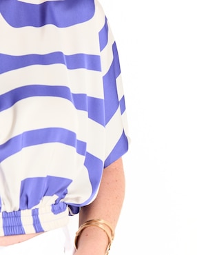 Blusa manga al codo para mujer