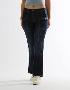 Jeans Flare Oh Pomp! Corte Cintura Alta Para Mujer