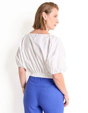 Blusa manga al codo para mujer