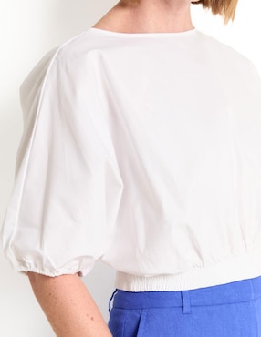 Blusa manga al codo para mujer