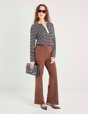 Pantalón de vestir wide leg para mujer