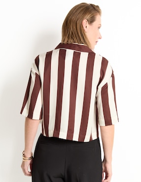 Blusa manga al codo para mujer